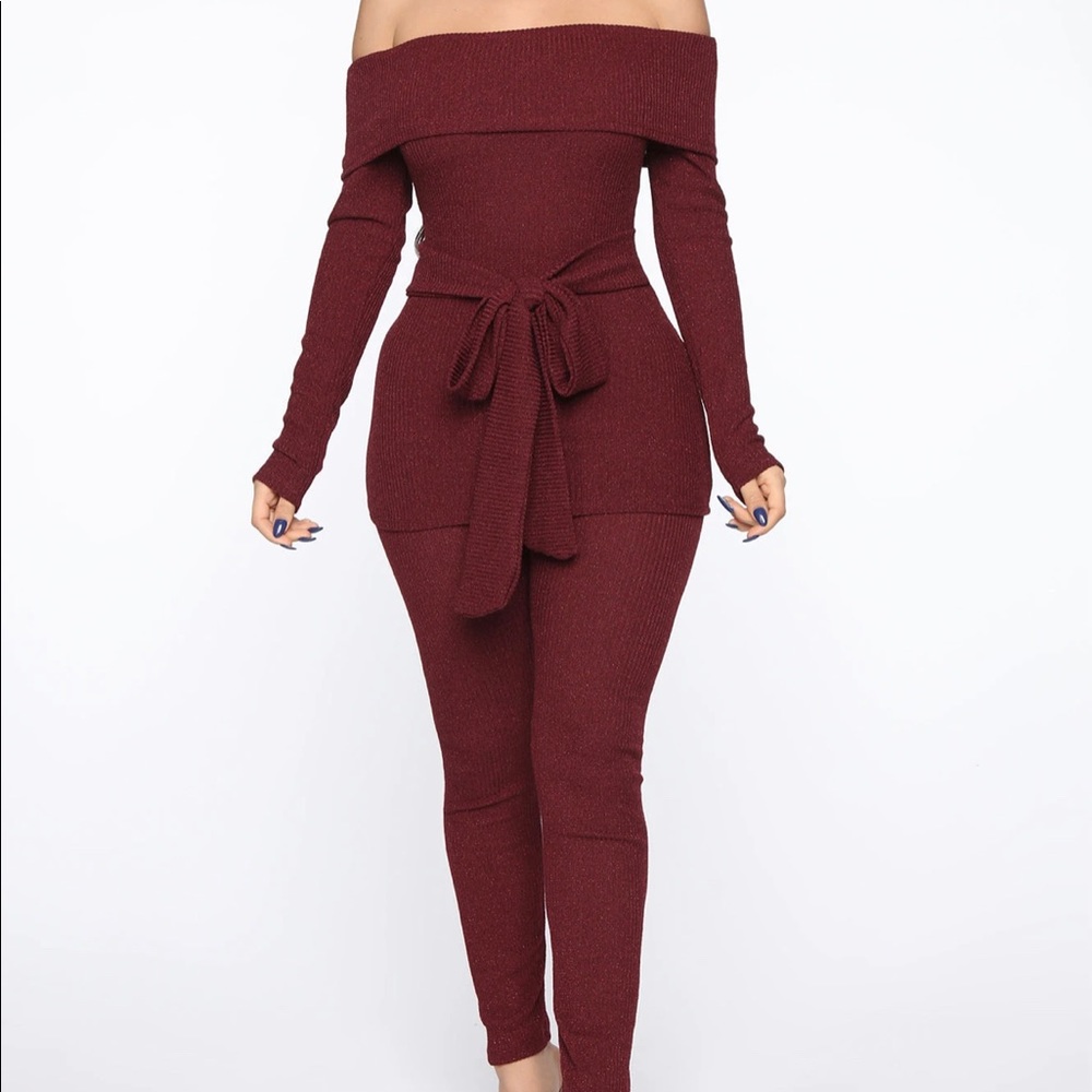 New Fashion Nova off Shoulder Two Piece Set
